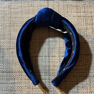 Lele Sadoughi Electric Blue Velvet Headband